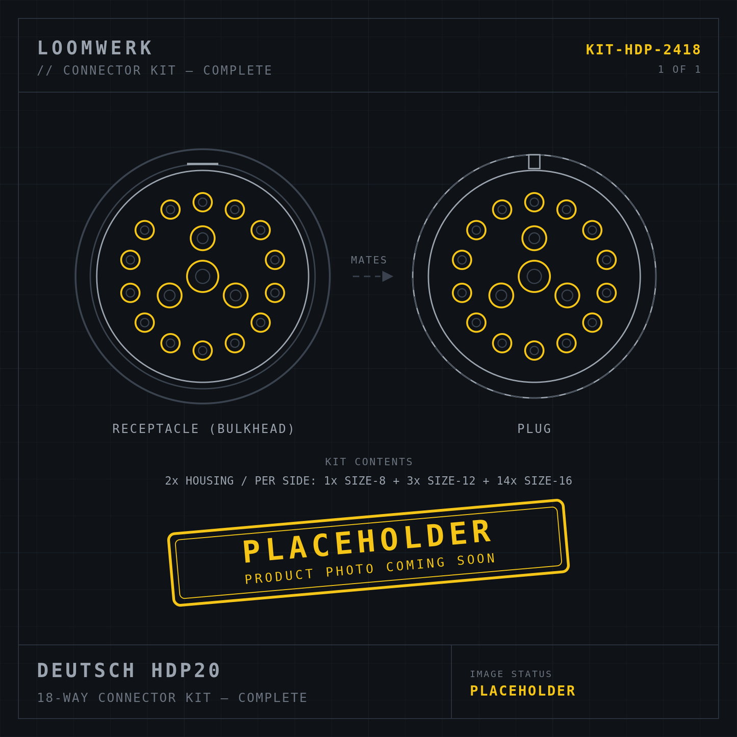 Deutsch HDP20 18-way connector kit placeholder