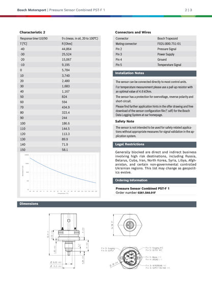 Bosch PST-F 1 Öldruck- & Temperatursensor