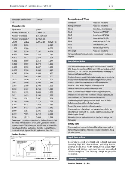 Bosch LSU 4.9 Breitband-Lambdasonde