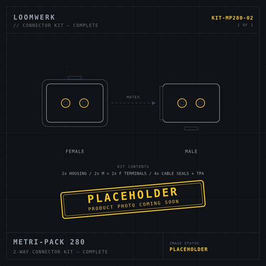 Metri-Pack 280 2-pin connector kit — placeholder image