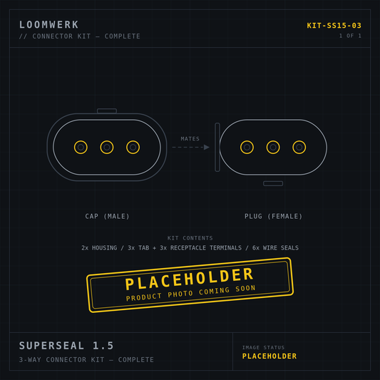 Superseal 1.5 3-way connector kit — placeholder image