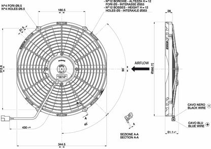 SPAL Lüfter 330 mm — drückend (Pusher)
